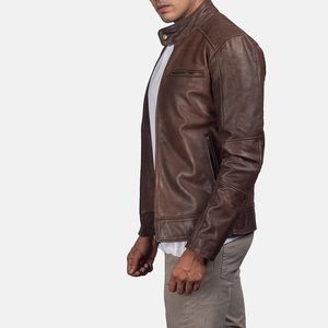Leather Biker Jacket (Read Details)